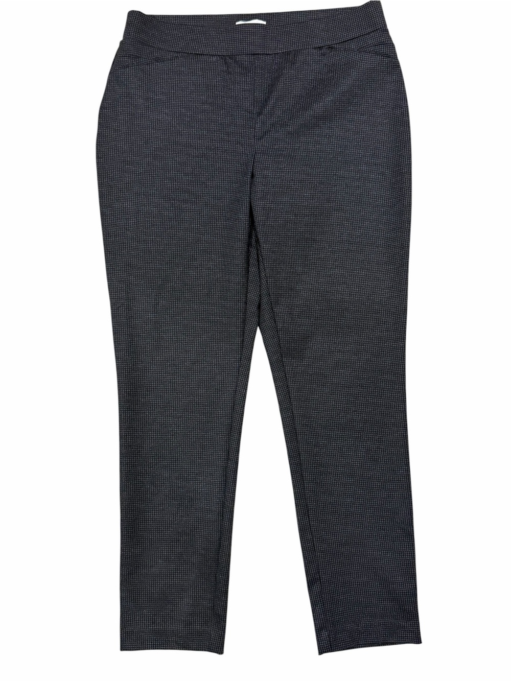 Calvin Klein Houndstooth Pull-On Ankle Pants Size 12 Stretch Career Workwear
